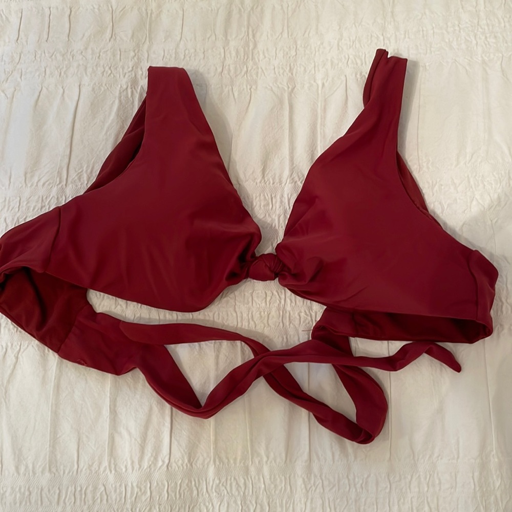 Red bikini top